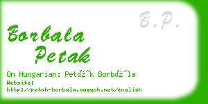 borbala petak business card